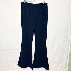 NWT Suzanne Betro  Women's High Rise Pull On Flare Pants Size 2X Navy